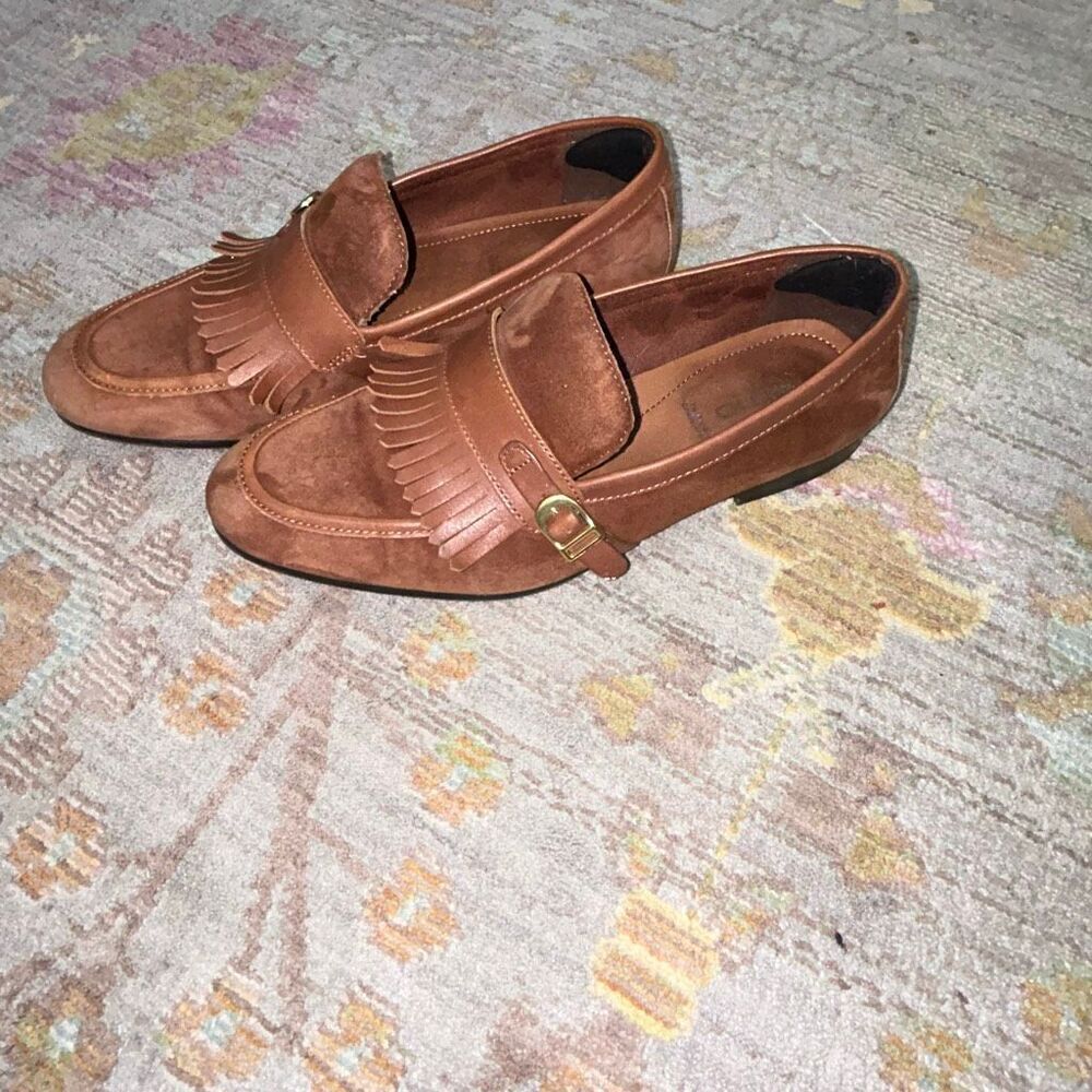 Aldo brown suede kiltie loafer dress shoe sz 7 - Picture 3 of 4